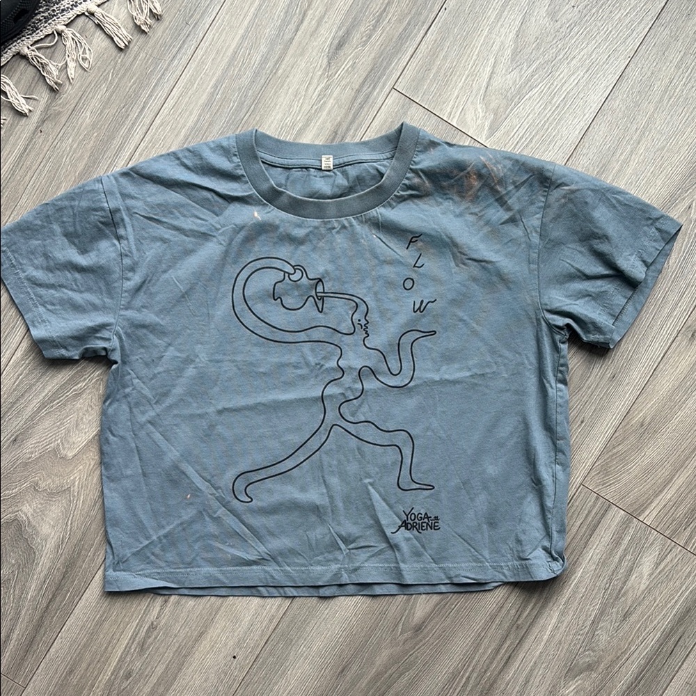Yoga with Adriene ‘Flow’ Blue Short Sleeve Tee